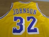 Magic Johnson of the LA Lakers signed autographed basketball jersey PAAS COA 347