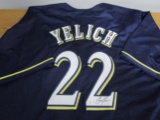 Christian Yelich of the Milwaukee Brewers signed autographed baseball jersey PAAS COA 369