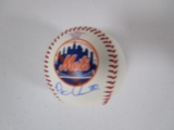 Pete Alonzo of the NY Mets signed autographed logo baseball PAAS COA 092