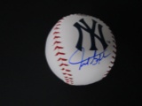 Giancarlo Stanton of the New York Yankees signed autographed logo baseball PAAS COA 669