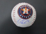 Carlos Correa of the Houston Astros signed autographed logo baseball PAAS COA 688