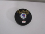 Wayne Gretzky of the New York Rangers signed autographed hockey puck PAAS COA 954