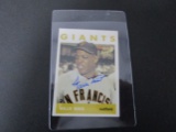 Willie Mays San Francisco Giants signed autographed Topps Baseball Card 1964 Topps