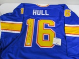 Brett Hull of the St Louis Blues signed autographed hockey jersey Beckett COA 302
