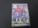 John Elway of the Denver Broncos signed autographed football card PAAS COA 039