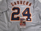 Miguel Cabrera of the Detroit Tigers signed autographed baseball jersey JSA COA 771