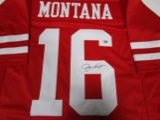 Joe Montana of the San Francisco 49ers signed autographed football jersey CA COA 413