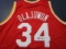 Hakeem Olajuwon of the Houston Rockets signed autographed basketball jersey PAAS COA 197