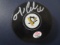 Mario Lemieux of the Pittsburgh Penguins signed autographed hockey puck PAAS COA 935