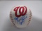 Max Scherzer of the Washington Nationals signed autographed logo baseball PAAS COA 137