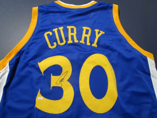 Steph Curry of the Golden State Warriors signed autographed basketball jersey PAAS COA 374