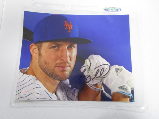 Tim Tebow of the New York Mets signed autographed 8x10 photo PAAS COA 409