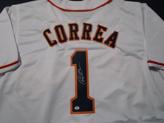Carlos Correa of the Houston Astros signed autographed baseball jersey PAAS COA 257