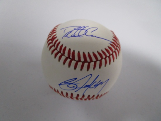 Bo Jackson Deion Sanders dual signed autographed baseball PAAS COA 898