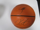 Kevin Durant Stephen Curry of the Warriors signed autographed full size basketball PAAS COA 567