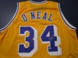 Shaquille O'Neal of the LA Lakers signed autographed basketball jersey PAAS COA 668