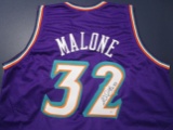 Karl Malone of the Utah Jazz signed autographed basketball jersey PAAS COA 191