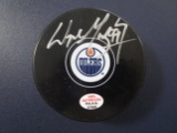 Wayne Gretzky of the Edmonton Oilers signed autographed hockey puck PAAS COA 949