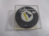 Johan Hedberg of the Pittsburgh Penguins signed autographed hockey puck TOPPS COA
