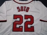Juan Soto of the Washington Nationals signed autographed baseball jersey PAAS COA 047