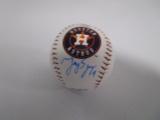 George Springer of the Houston Astros signed autographed logo baseball PAAS COA 103