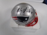Rob Gronkowski of the New England Patriots signed autographed mini football helmet PAAS COA 171