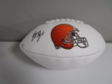 Baker Mayfield of the Cleveland Browns signed autographed logo football PAAS COA 056