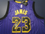 LeBron James of the LA Lakers signed autographed basketball jersey ATL COA 510