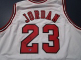 Michael Jordan of the Chicago Bulls signed autographed basketball jersey ATL COA 531