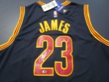 LeBron James of the Cleveland Cavaliers signed autographed basketball jersey CA COA 771