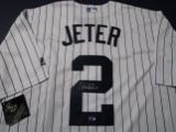 Derek Jeter of the New York Yankees signed autographed baseball jersey CA COA 642
