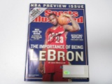 LeBron James of the Cleveland Cavaliers signed autographed magazine PSAS COA 483