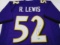 Ray Lewis of the Baltimore Ravens signed autographed football jersey ERA COA 077