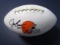 Jim Brown of the Cleveland Browns signed autographed logo football PAAS COA 461