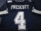 Dak Prescott of the Dallas Cowboys signed autographed football jersey PAAS COA 187
