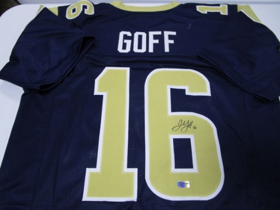 Jared Goff of the LA Rams signed autographed football jersey ERA COA 073