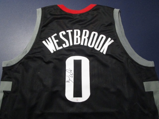 Russell Westbrook of the Houston Rockets signed autographed basketball jersey PAAS COA 689