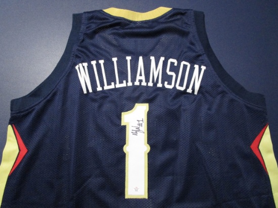 Zion Williamson of the New Orleans Pelicans signed autographed basketball jersey PAAS COA 494