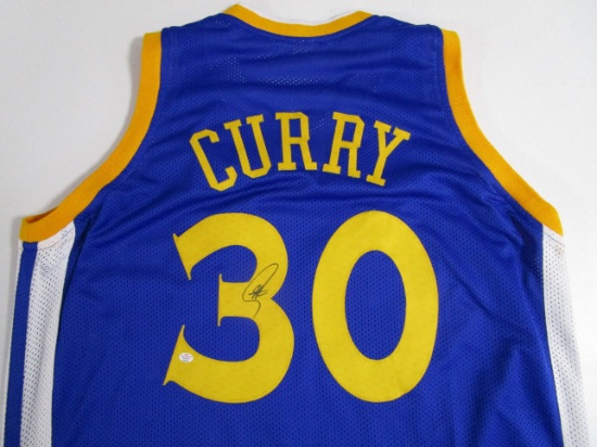 Steph Curry of the Golden State Warriors signed autographed basketball jersey PAAS COA