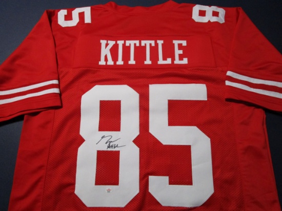 George Kittle of the San Francisco 49ers signed autographed football jersey PAAS COA 776