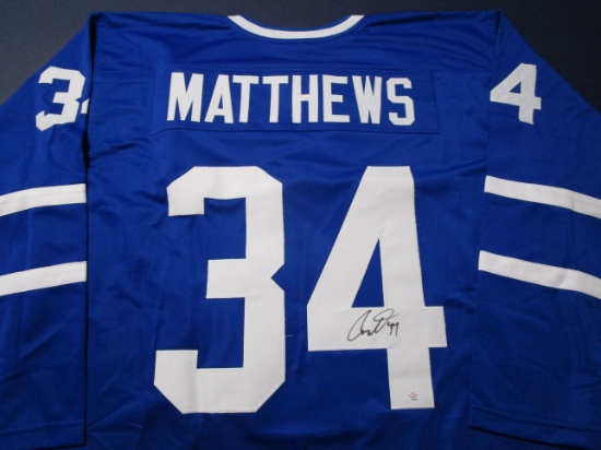 Auston Matthews of the Toronto Maple Leafs signed autographed hockey jersey PAAS COA 236