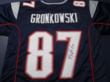 Rob Gronkowski of the New England Patriots signed autographed football jersey PAAS COA 338