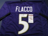 Joe Flacco of the Baltimore Ravens signed autographed football jersey JSA COA 362