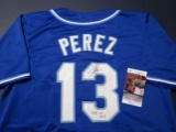 Salvador Perez of the Kansas City Royals signed autographed baseball jersey JSA COA 630