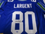 Steve Largent of the Seattle Seahawks signed autographed football jersey ERA COA 067