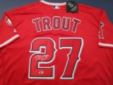 Mike Trout of the LA Angels signed autographed baseball jersey ATL COA 543