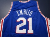 Joel Embiid of the Philadelphia 76ers signed autographed basketball jersey PAAS COA 406