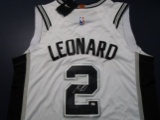 Kawhi Leonard of the San Antonio Spurs signed autographed basketball jersey PAAS COA 448