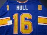 Brett Hull of the St Louis Blues signed autographed hockey jersey Beckett COA 306