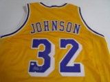 Magic Johnson of the LA Lakers signed autographed basketball jersey PAAS COA